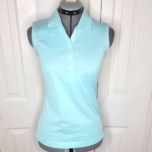 Nike Golf Dri Fit Sleeveless Shirt Size Small Sea Mist Blue